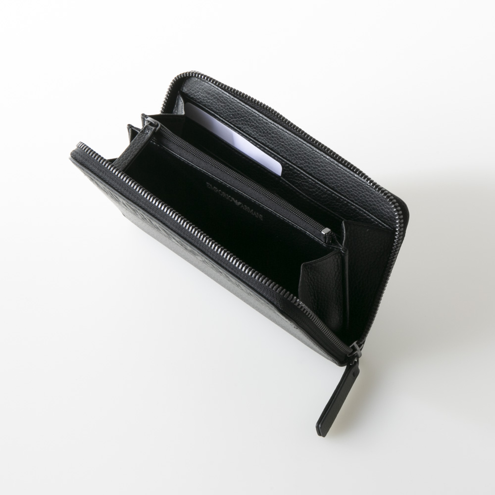 エンポリオアルマーニ EMPORIO ARMANI 長財布 ブラックロゴラウンド長 YEME49YTQ5J【FITHOUSE ONLINE SHOP】