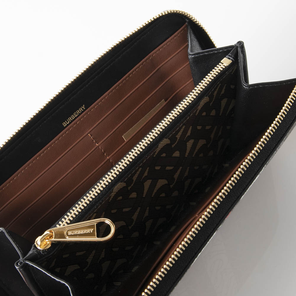 バーバリー BURBERRY ラウンド長財布 モノグラムプリントキャンバス バーバリー BURBERRY ラウンド長財布 モノグラムプリントキャンバス