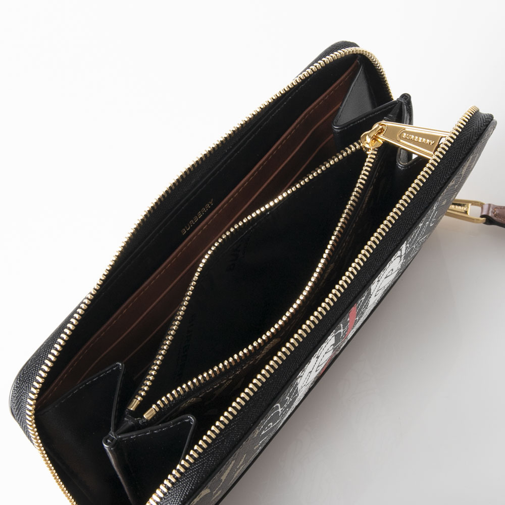 バーバリー BURBERRY ラウンド長財布 モノグラムプリントキャンバス バーバリー BURBERRY ラウンド長財布 モノグラムプリントキャンバス