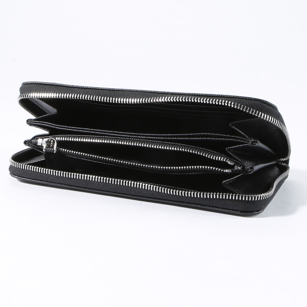 プラダ PRADA 長財布 SAFFIANO TRIANGOLO ラウンド/NERO 2ML317-QHH 