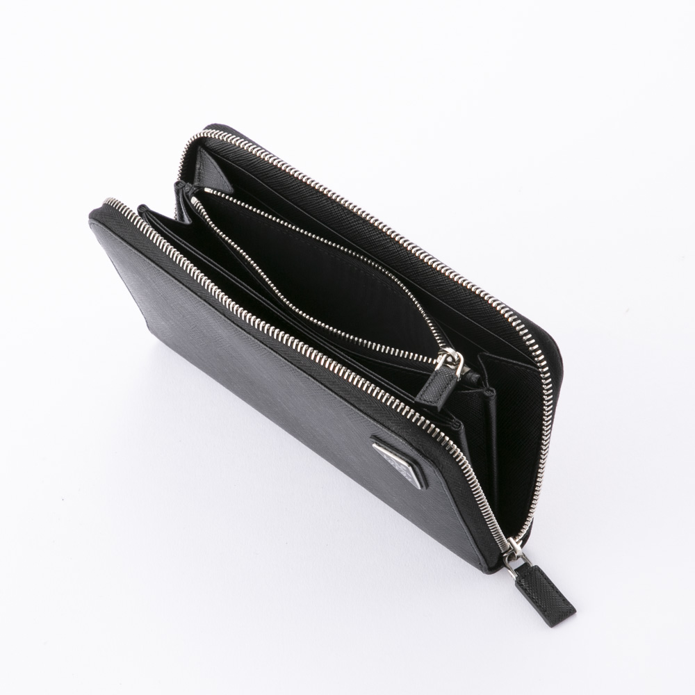 プラダ PRADA SAFFIANO TRIANGOLO サフィアーノ トライアングル ラウンド長財布 2ML317 QHH【FITHOUSE ONLINE SHOP】