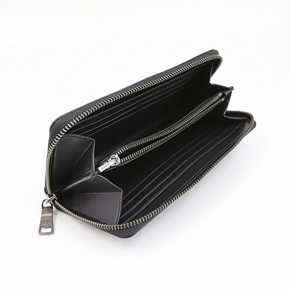 COACH コーチ レザーラウンド長+KRｷﾞﾌﾄｾｯﾄ F58928/BLK ブラック【FITHOUSE ONLINE SHOP】