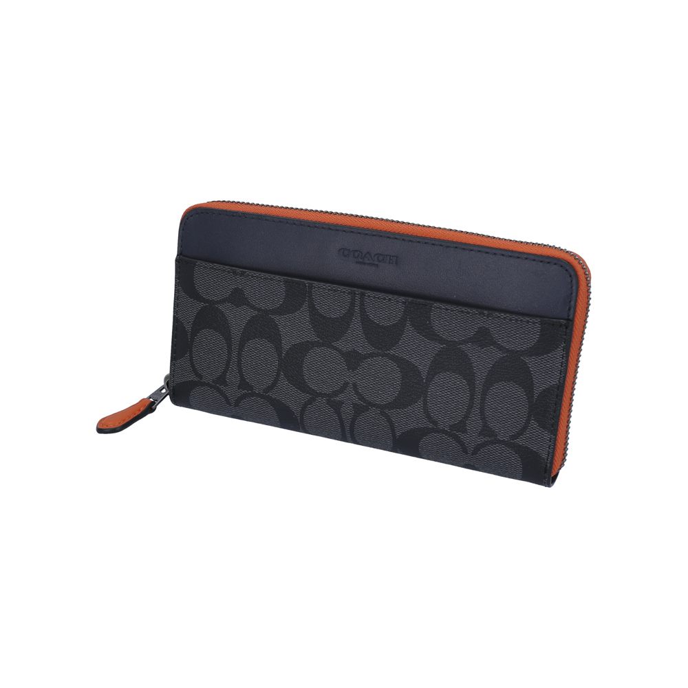 コーチアウトレット COACH OUTLET 長財布 カラーブラックシグネチャー