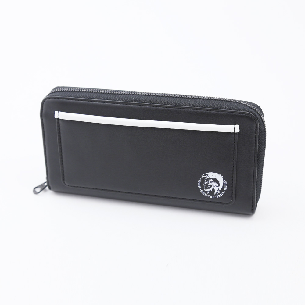 ディーゼル DIESEL 長財布 PROF.LEE 24ZIPラウンド X05855P1508 H1532 ブラック／ホワイト【FITHOUSE ONLINE SHOP】