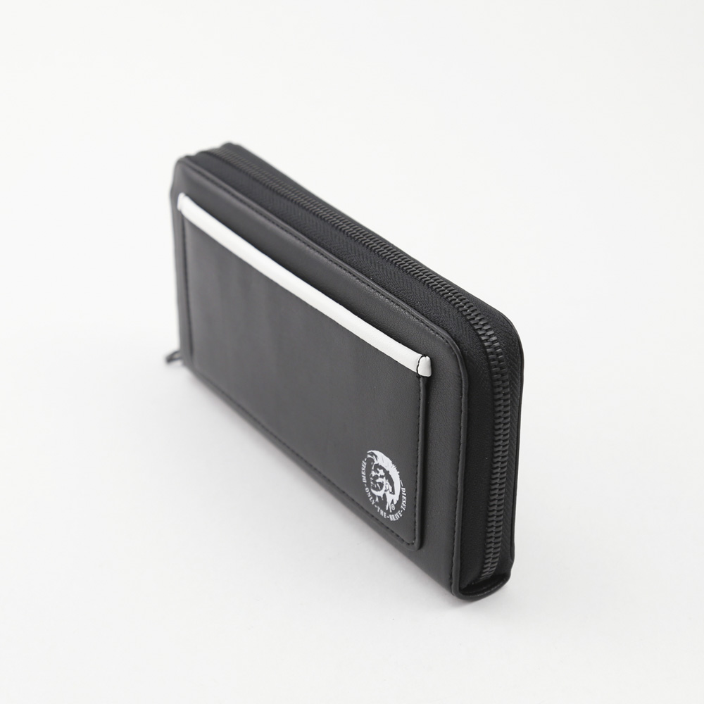 ディーゼル DIESEL 長財布 PROF.LEE 24ZIPラウンド X05855P1508 H1532 ブラック／ホワイト【FITHOUSE ONLINE SHOP】