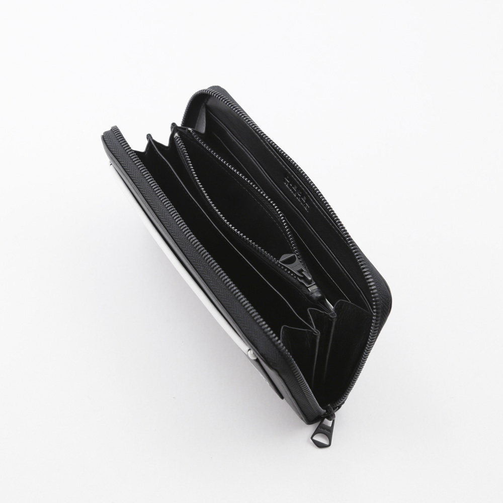 ディーゼル DIESEL 長財布 PROF.LEE 24ZIPラウンド X05855P1508 H1532 ブラック／ホワイト【FITHOUSE ONLINE SHOP】