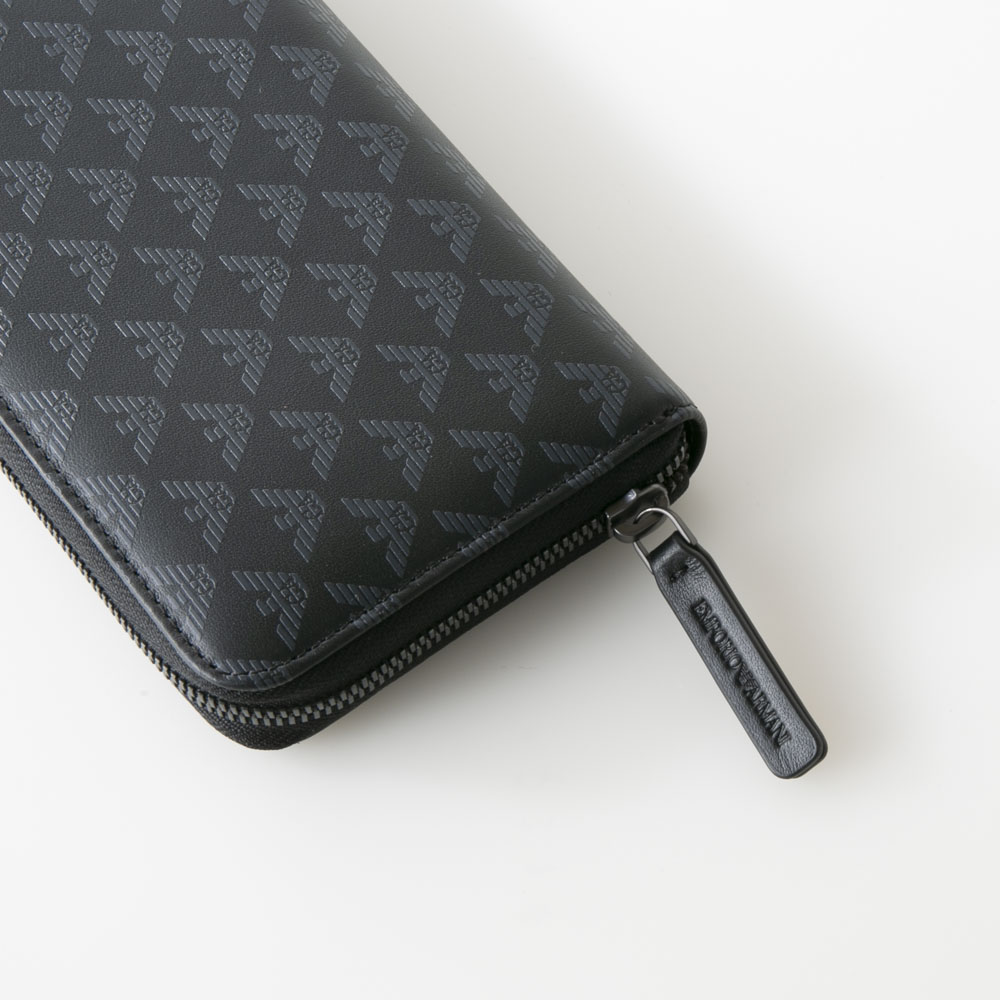 エンポリオアルマーニ EMPORIO ARMANI 長財布 PVCレザーカーフマーク柄ラウンド YEME49YTO2J【FITHOUSE ONLINE SHOP】