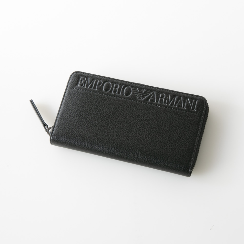 エンポリオアルマーニ EMPORIO ARMANI 長財布 ブラックロゴラウンド長 YEME49YTQ5J【FITHOUSE ONLINE SHOP】