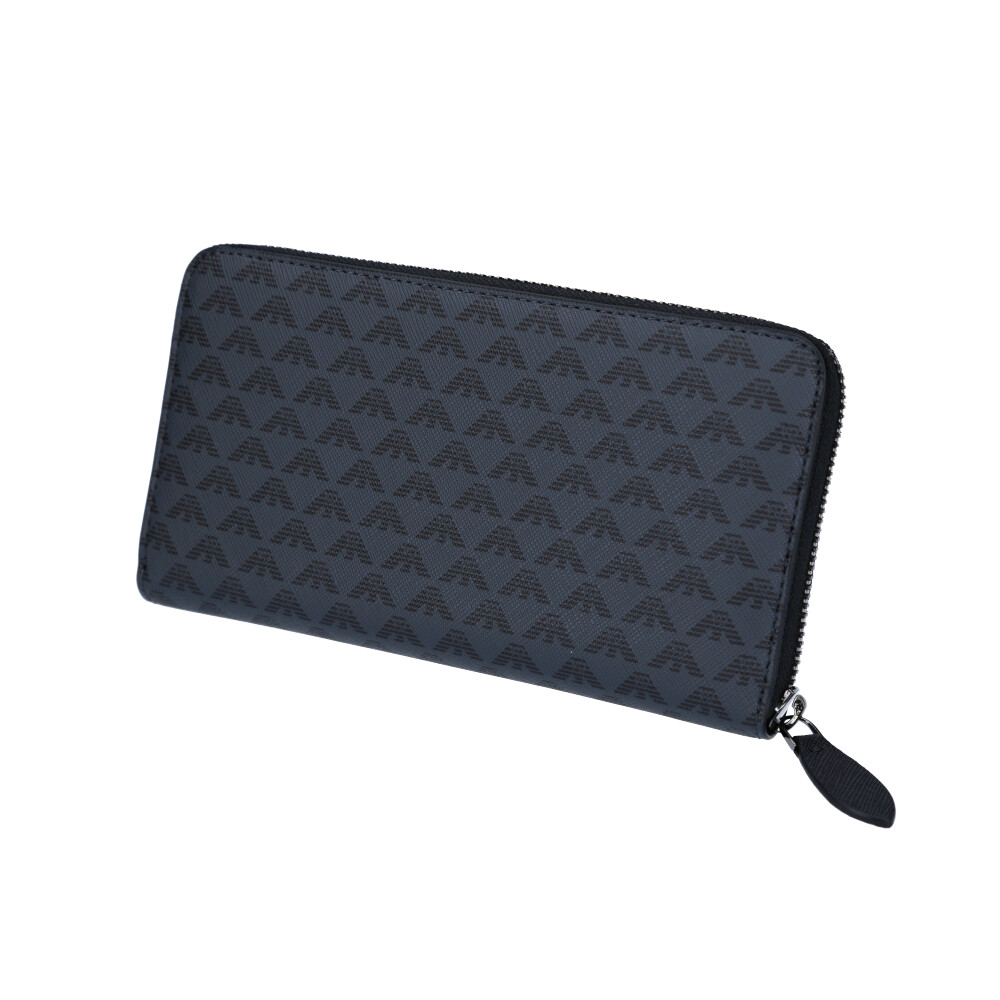 【10％OFFクーポン対象商品】エンポリオアルマーニ EMPORIO ARMANI 長財布 レザー&PVCオールオーバーロゴラウンド Y4R063YG91J【FITHOUSE ONLINE SHOP】