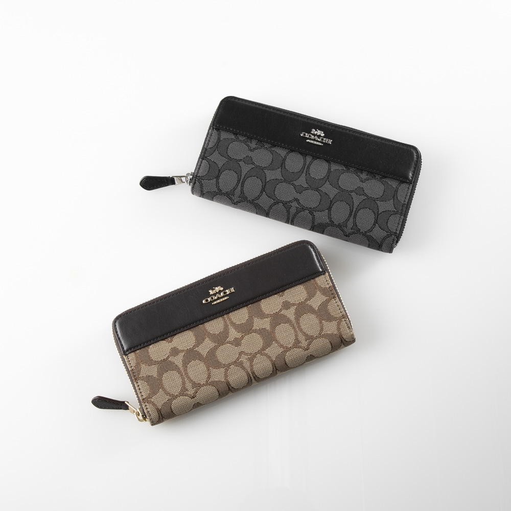 コーチ COACH ラウンド長財布 シグネチャージャガードストライプラウンド長 F76638【FITHOUSE ONLINE SHOP】