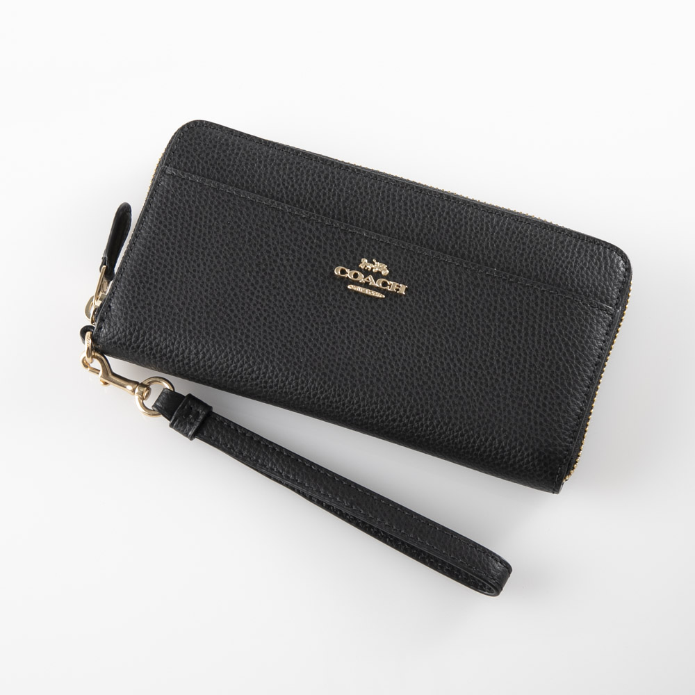 コーチ COACH ラウンド長財布 ペブルレザーアコーディオンラウンド長リストレット 76517【FITHOUSE ONLINE SHOP】