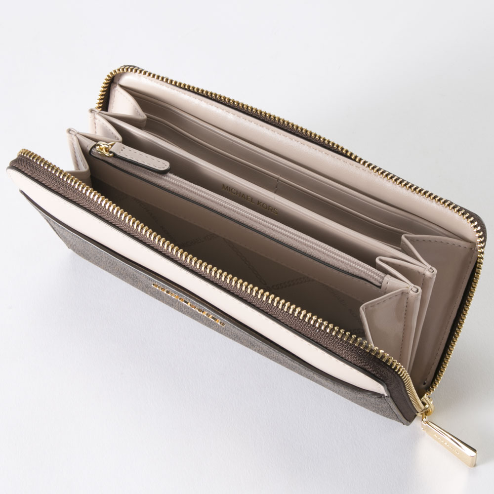 マイケルコース MICHAEL KORS 長財布 JET SET CHARM MK SIG PVCラウンド長 32T0GT9E8B【FITHOUSE ONLINE SHOP】