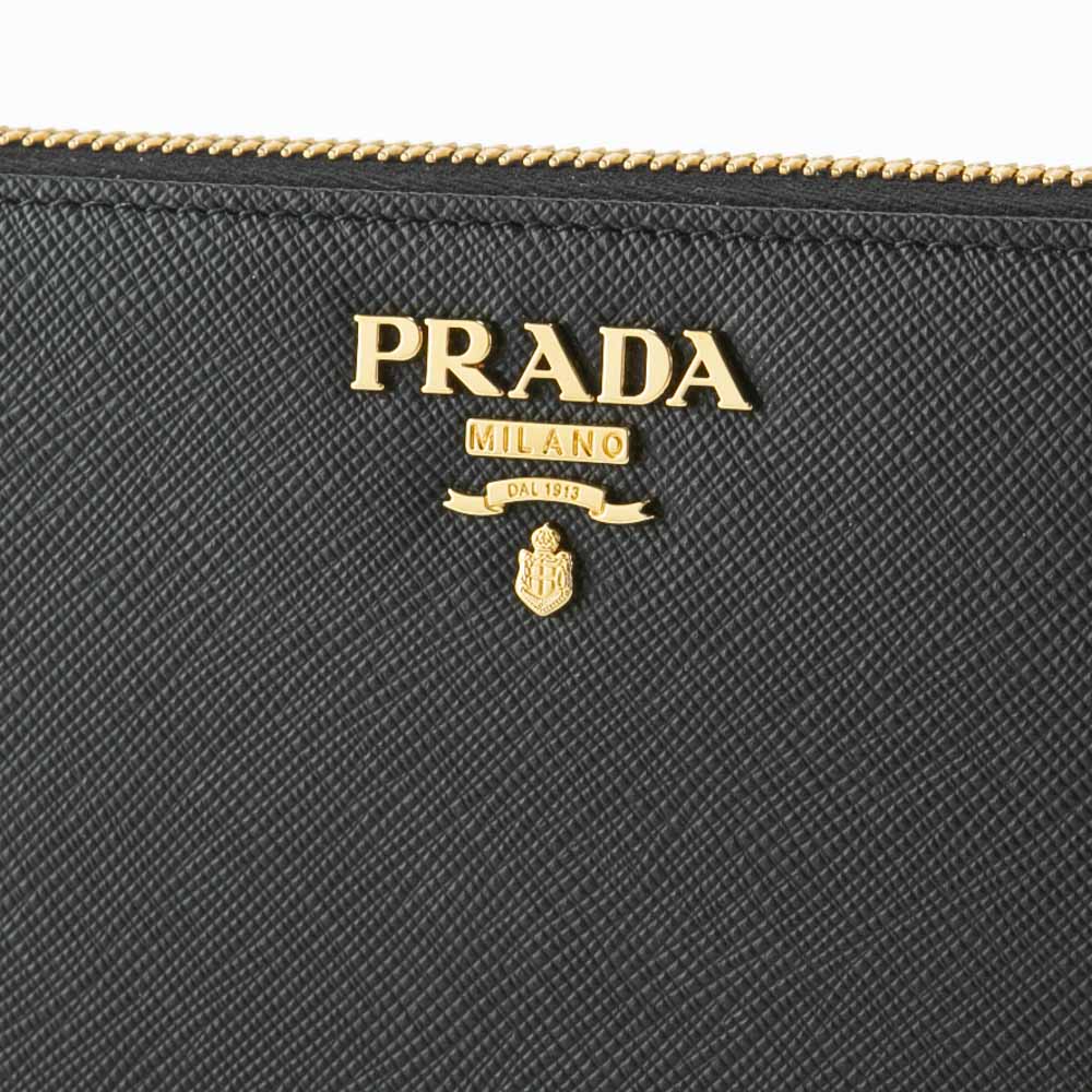 プラダ PRADA SAF.MET ORO サフィアーノメタルオロ ラウンド長財布