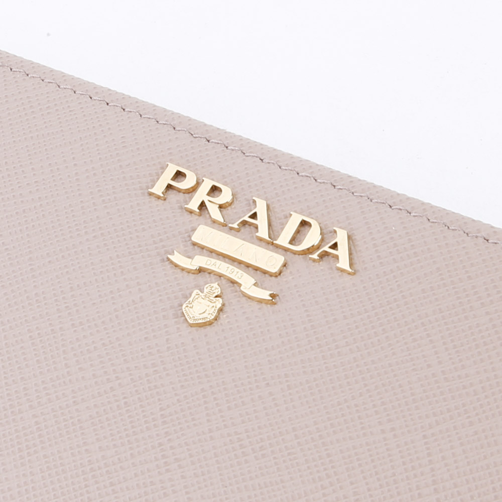 プラダ PRADA SAF.MET ORO サフィアーノメタルオロ ラウンド長財布 1ML506 QWA【FITHOUSE ONLINE SHOP】