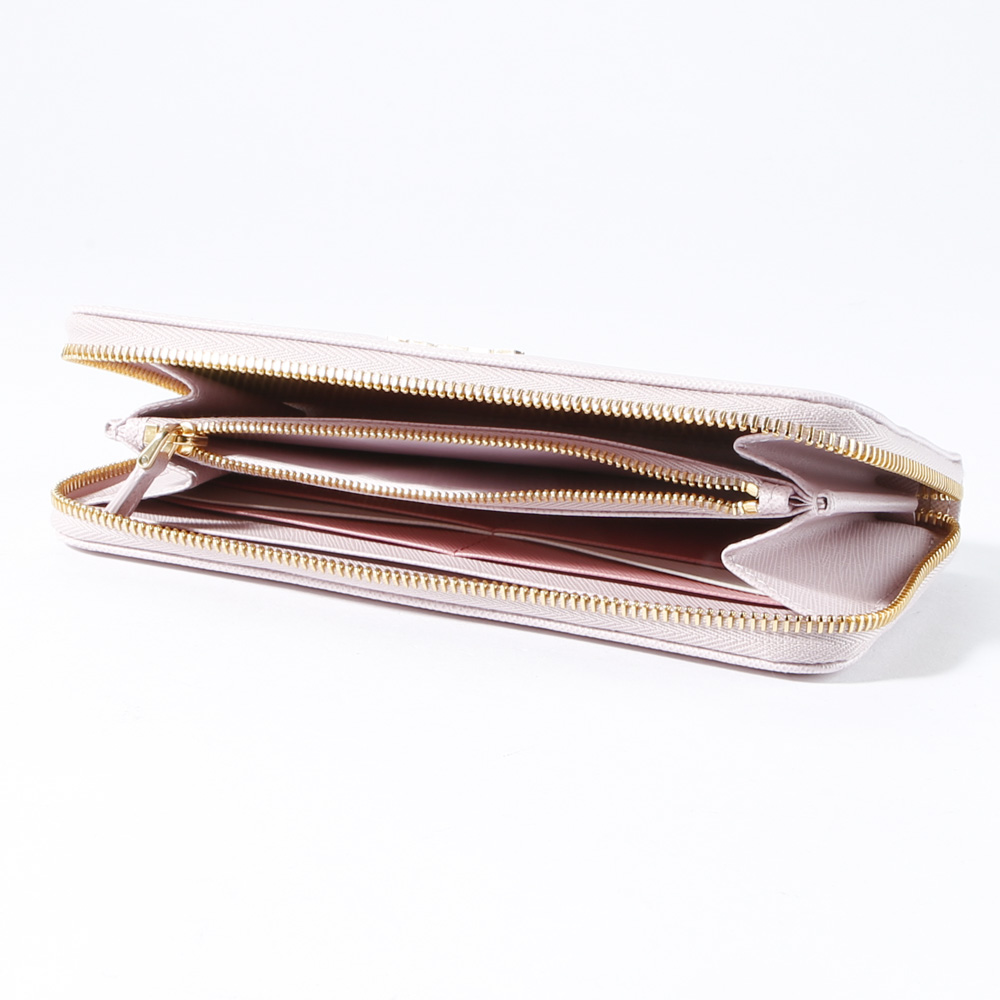 プラダ PRADA 長財布 SAFFIANO MULTICOLOR ラウンド/ALABASTRO+