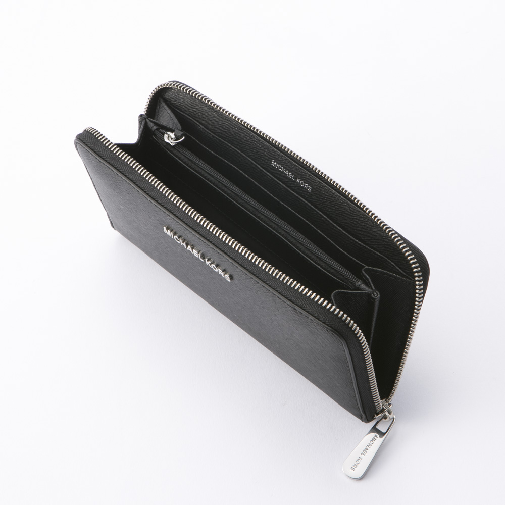 マイケルコース MICHAEL KORS JET SET SAFレザーラウンド長財布 32T3STVE3L/001-BK ブラック【FITHOUSE ONLINE SHOP】