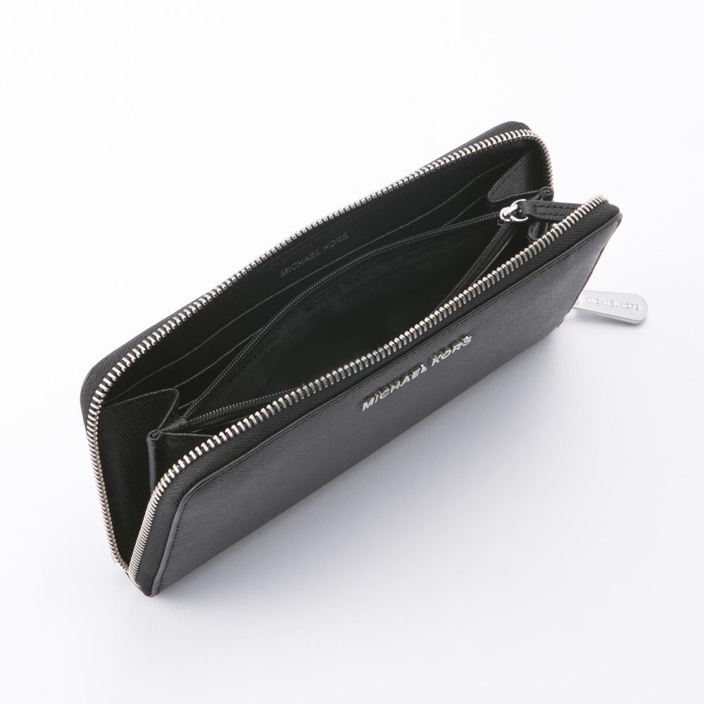 マイケルコース MICHAEL KORS JET SET SAFレザーラウンド長財布 32T3STVE3L/001-BK ブラック【FITHOUSE ONLINE SHOP】