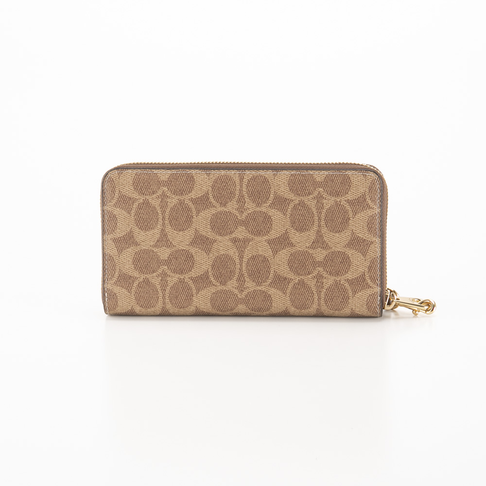 コーチ COACH シグネチャー アコーディオン ラウンド長財布