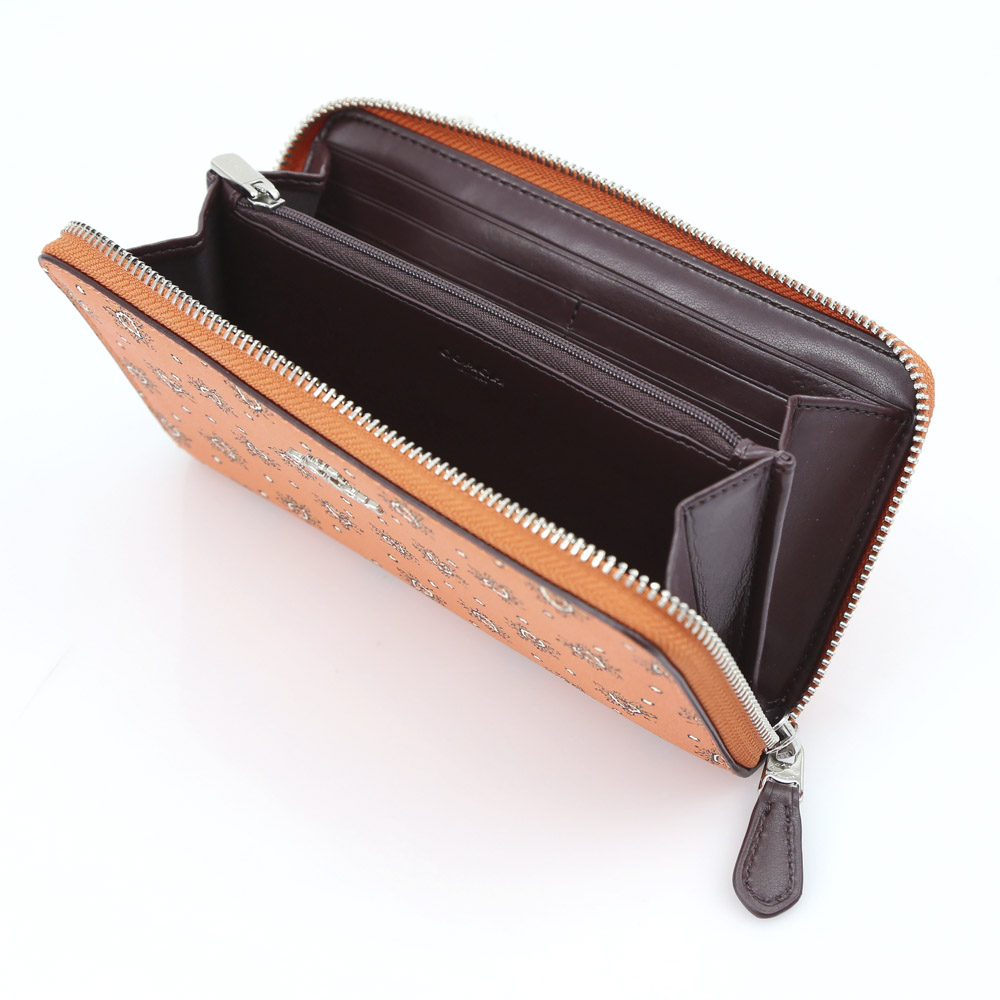 COACH OUTLET コーチアウトレット フラワーバンドルラウンド長財布 F11881/SV/OU オレンジ【FITHOUSE ONLINE SHOP】