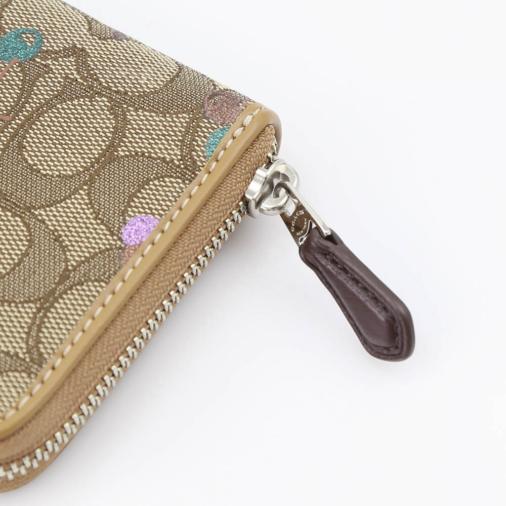 COACH OUTLET コーチアウトレット アウトラインシグネチェリーラウンド長財布 F31563/SVE7V ブラウン【FITHOUSE ONLINE SHOP】