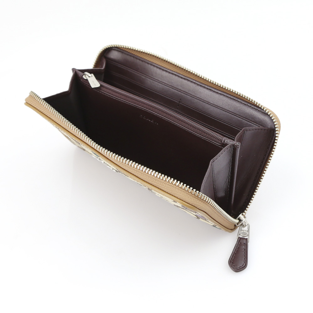 COACH OUTLET コーチアウトレット アウトラインシグネチェリーラウンド長財布 F31563/SVE7V ブラウン【FITHOUSE ONLINE SHOP】