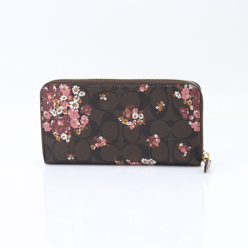 COACH OUTLET コーチアウトレット シグネメドレーブーケラウンド長財布  F31572/IME7V ベージュ／コンビ【FITHOUSE ONLINE SHOP】