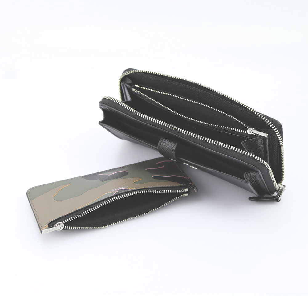 COACH OUTLET コーチアウトレット クロスグレインワイルドカモラウンド長財布 F32154/SV/EZ ブラック／コンビ【FITHOUSE ONLINE SHOP】