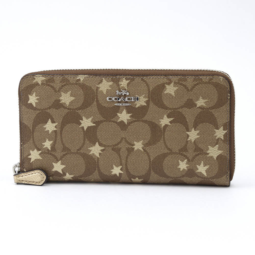 COACH OUTLET コーチアウトレット ポップスタープリントラウンド長財布 F39085/IMBMC ブラウン／コンビ【FITHOUSE ONLINE SHOP】