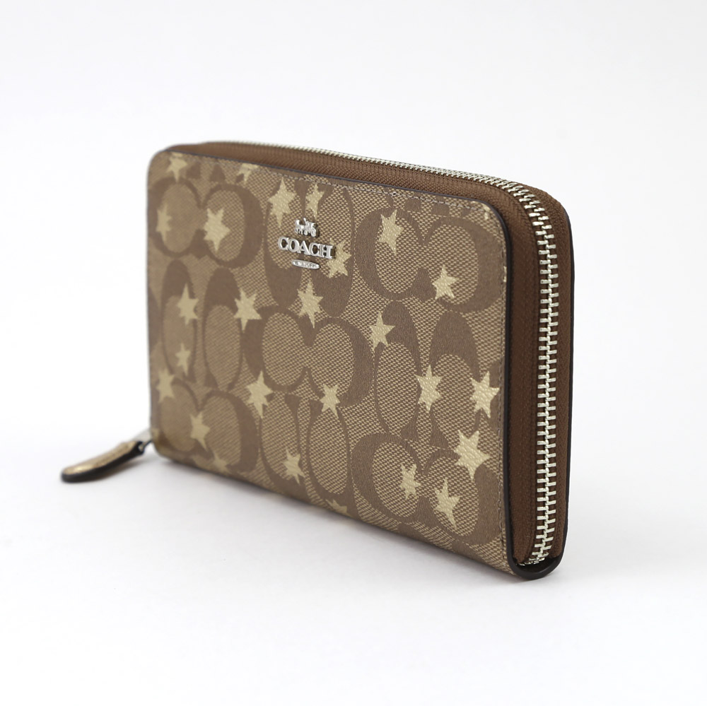 COACH OUTLET コーチアウトレット ポップスタープリントラウンド長財布 F39085/IMBMC ブラウン／コンビ【FITHOUSE ONLINE SHOP】