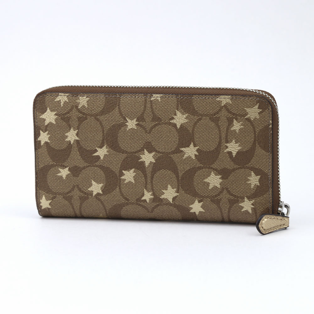 COACH OUTLET コーチアウトレット ポップスタープリントラウンド長財布 F39085/IMBMC ブラウン／コンビ【FITHOUSE ONLINE SHOP】