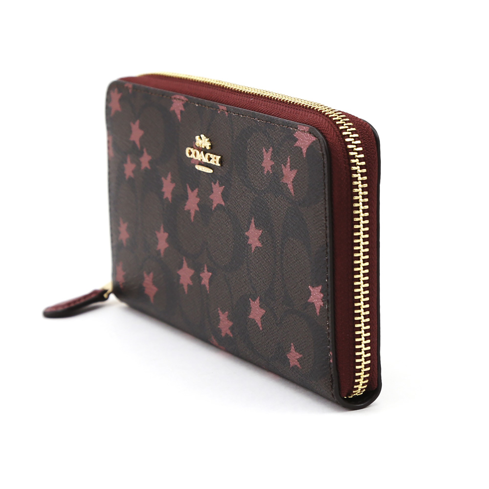 COACH OUTLET コーチアウトレット ポップスタープリントラウンド長財布 F39085/IMBMC ブラウン／コンビ【FITHOUSE ONLINE SHOP】