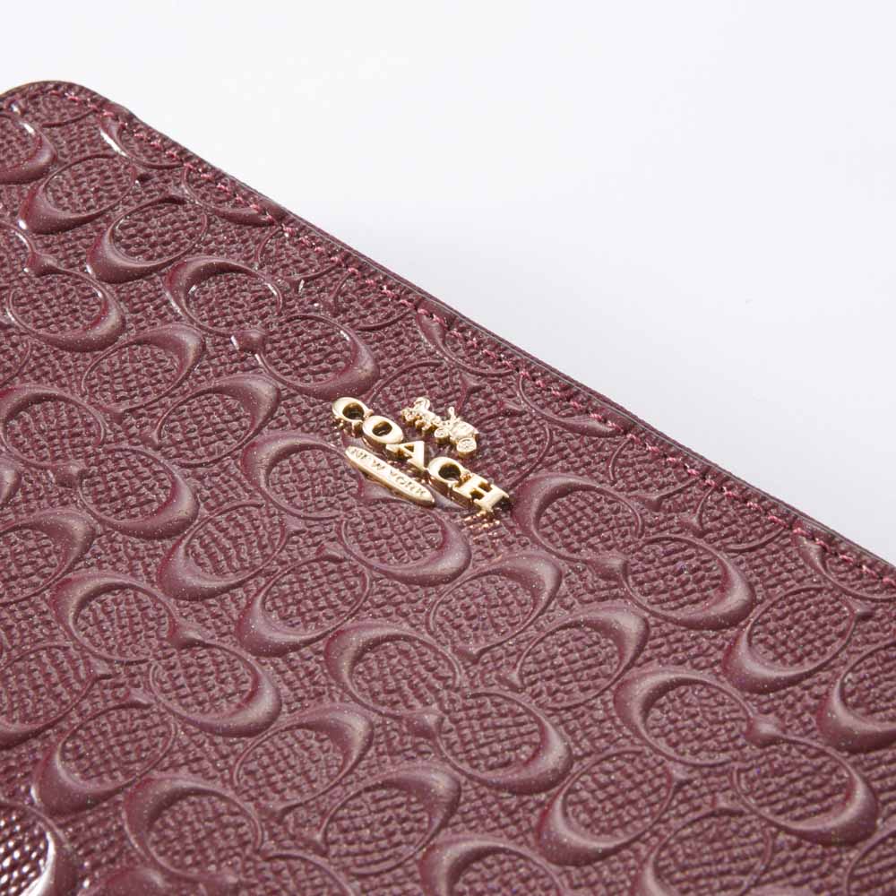 コーチ COACH 長財布 ｼｸﾞﾈｴﾝﾎﾞｽﾄﾞﾚｻﾞｰﾗｳﾝﾄﾞ長 F54805【FITHOUSE ONLINE SHOP】