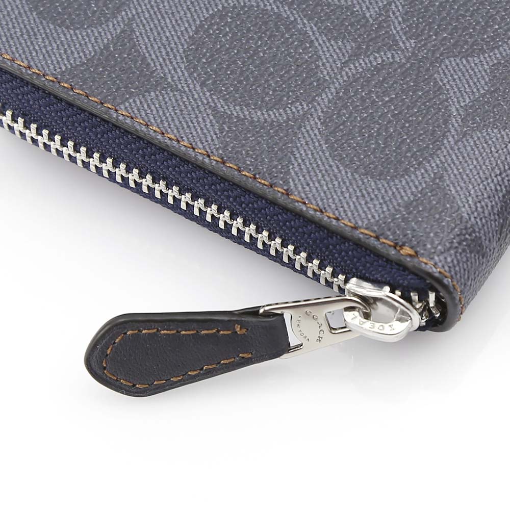 COACH OUTLET コーチアウトレット シグネチャーデニムラウンド長財布 F57665/SV/DE ネイビーブルー【FITHOUSE ONLINE SHOP】