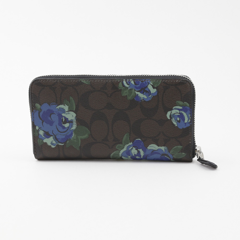 コーチアウトレット COACH OUTLET 長財布 シグネジャンボフローラルラウンド長財布 F39189 IMLLW ブラウン/レッド【FITHOUSE ONLINE SHOP】