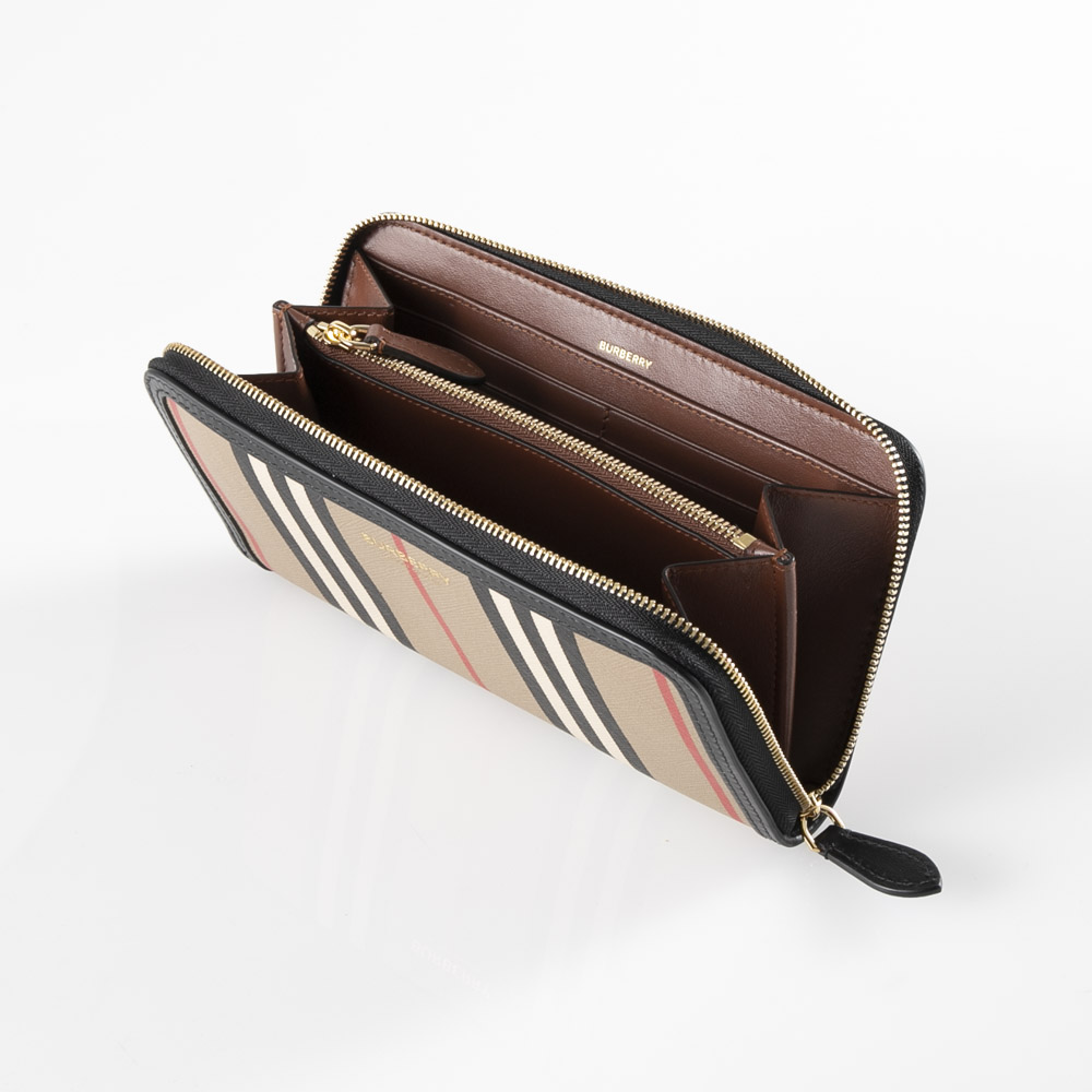 バーバリー BURBERRY 長財布 アイコンストライフＥキャンパス&レザーラウンド 8030448【FITHOUSE ONLINE SHOP】