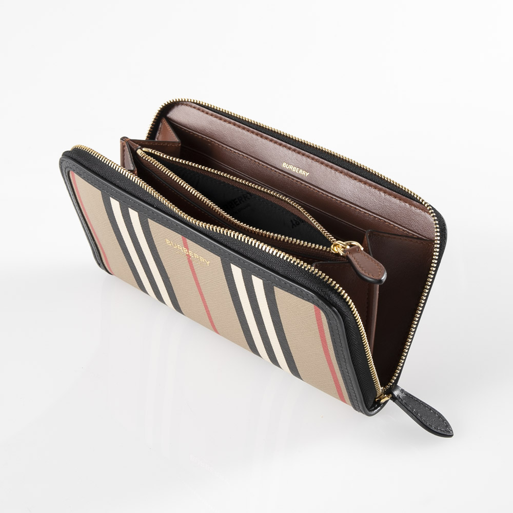 バーバリー BURBERRY 長財布 アイコンストライフＥキャンパス&レザーラウンド 8030448【FITHOUSE ONLINE SHOP】