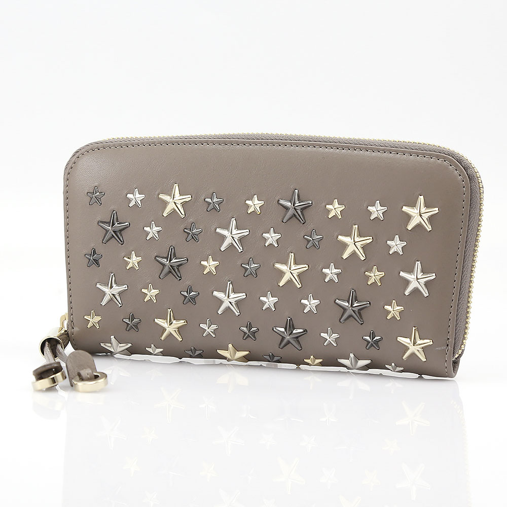 ジミーチュウ JIMMY CHOO カーフラウンド長財布 SVGL FILIPA/LTR