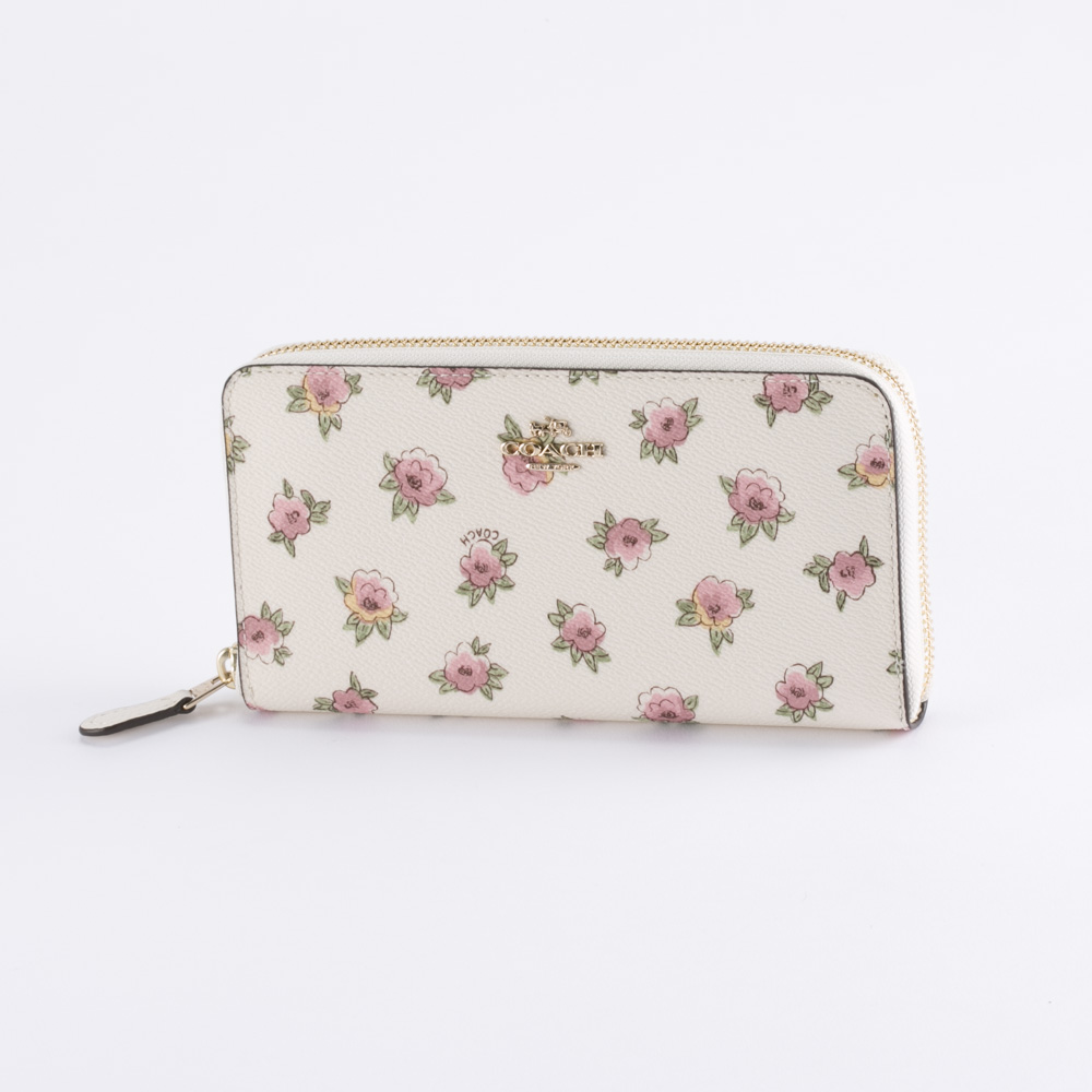 COACH OUTLET コーチアウトレット フラワーパッチプリントラウンド長 12157/LIMQ6 ホワイト【FITHOUSE ONLINE SHOP】