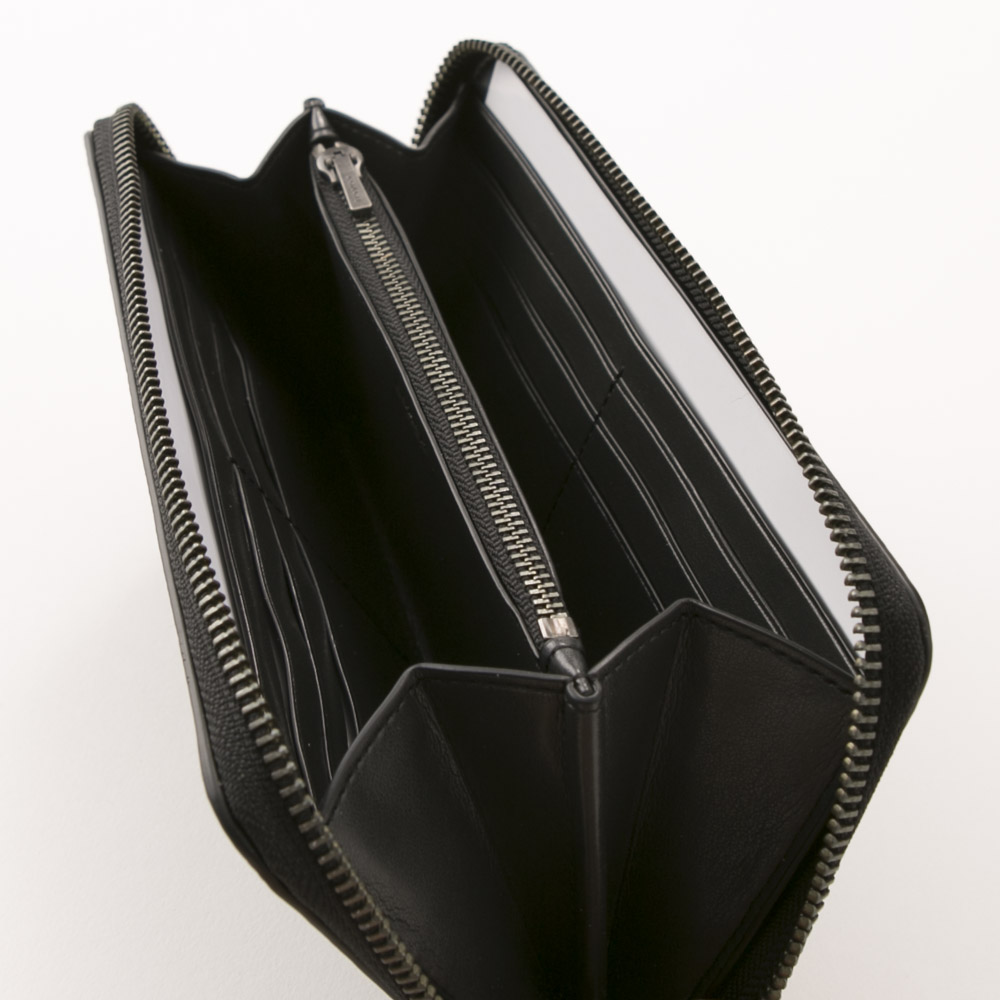 COACH コーチ ラッカーリベットレザーラウンド長 12041/DKPBU ライトブルー【FITHOUSE ONLINE SHOP】