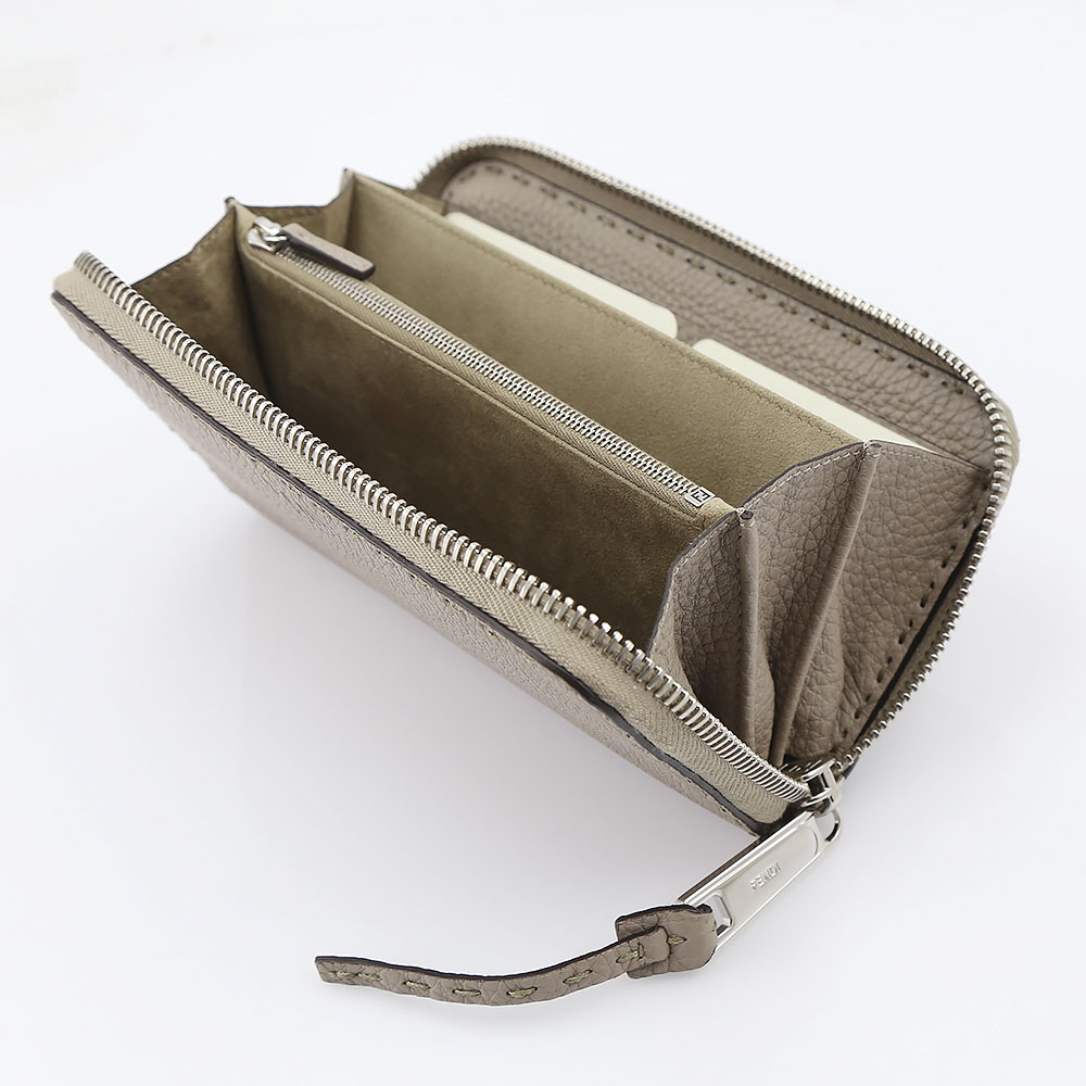 FENDI フェンディ SELLERIAカーフレザーラウンド長 8M0374-SFR/F04Y9 ベージュ【FITHOUSE ONLINE SHOP】