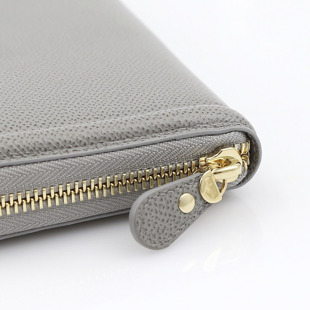 salvatoreferragamo フェラガモ VARAリボン ラウンド長財布 C908-0694574/PA.GR83 グレー【FITHOUSE ONLINE SHOP】