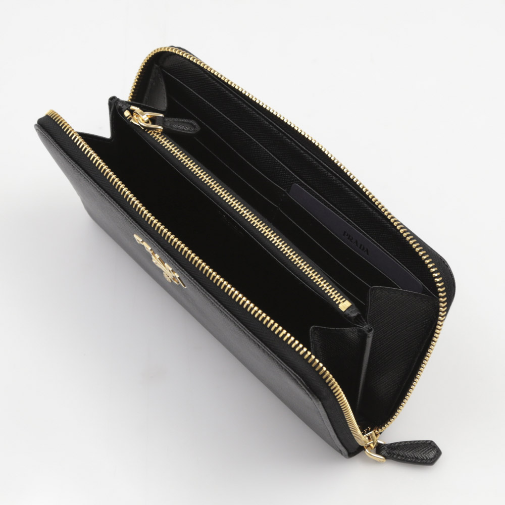 プラダ PRADA 長財布 SAF.MET ORO サフィアーノメタルオロ ラウンド 