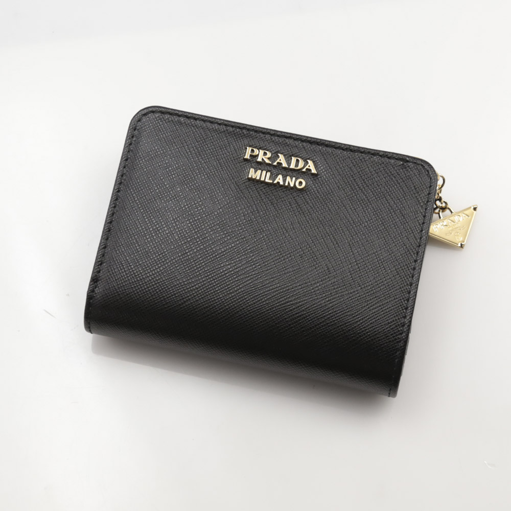 プラダ PRADA SAF.TRIANGOLO 折り財布 ロゴチャーム付き 1ML018 2DK3 ...