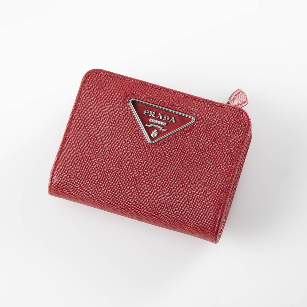 プラダ PRADA 折財布 SAFFIANO TRIANGOLO-レザー中間L字F 1ML018-2DKY