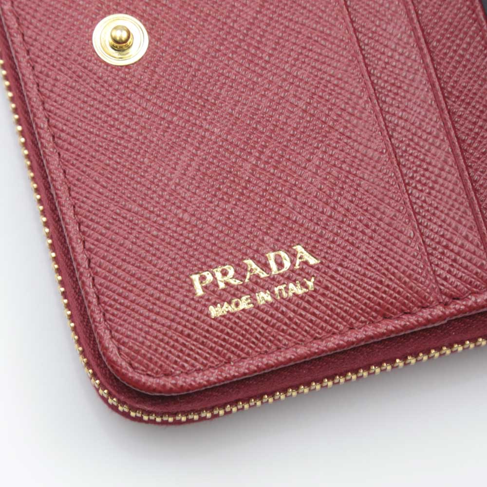 プラダ PRADA 折財布 SAF.METAL RF折外小銭/FUOCO 1ML036-QWA【FITHOUSE ONLINE SHOP】