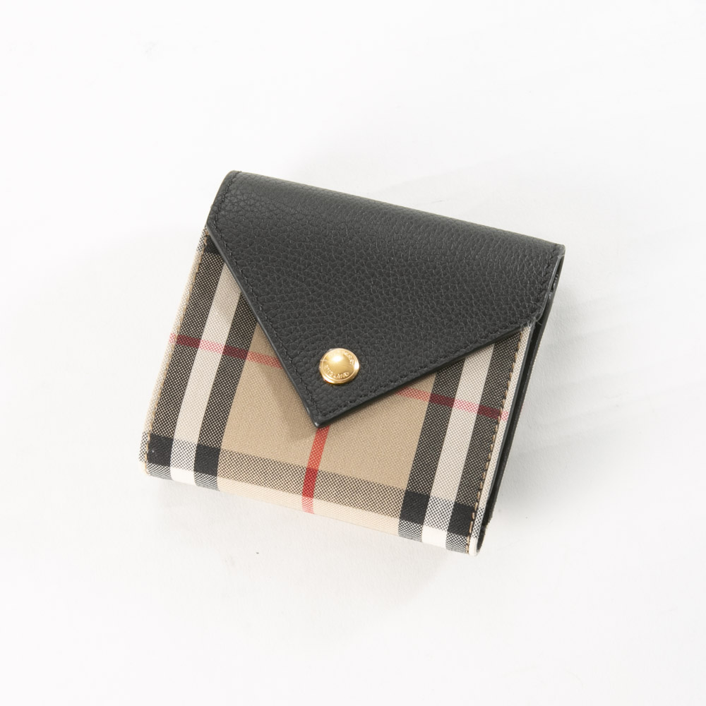 バーバリー BURBERRY 折財布 ヴィンテージチェック&レザー三折サイド小銭付 8026114【FITHOUSE ONLINE SHOP】