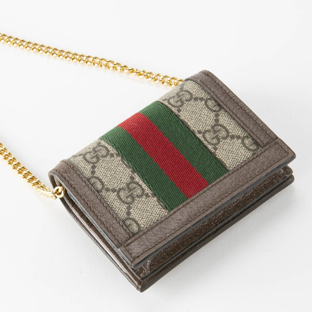 グッチ GUCCI 折り財布 GGスプリーム OPHIDIA チェーンSD付き 625711