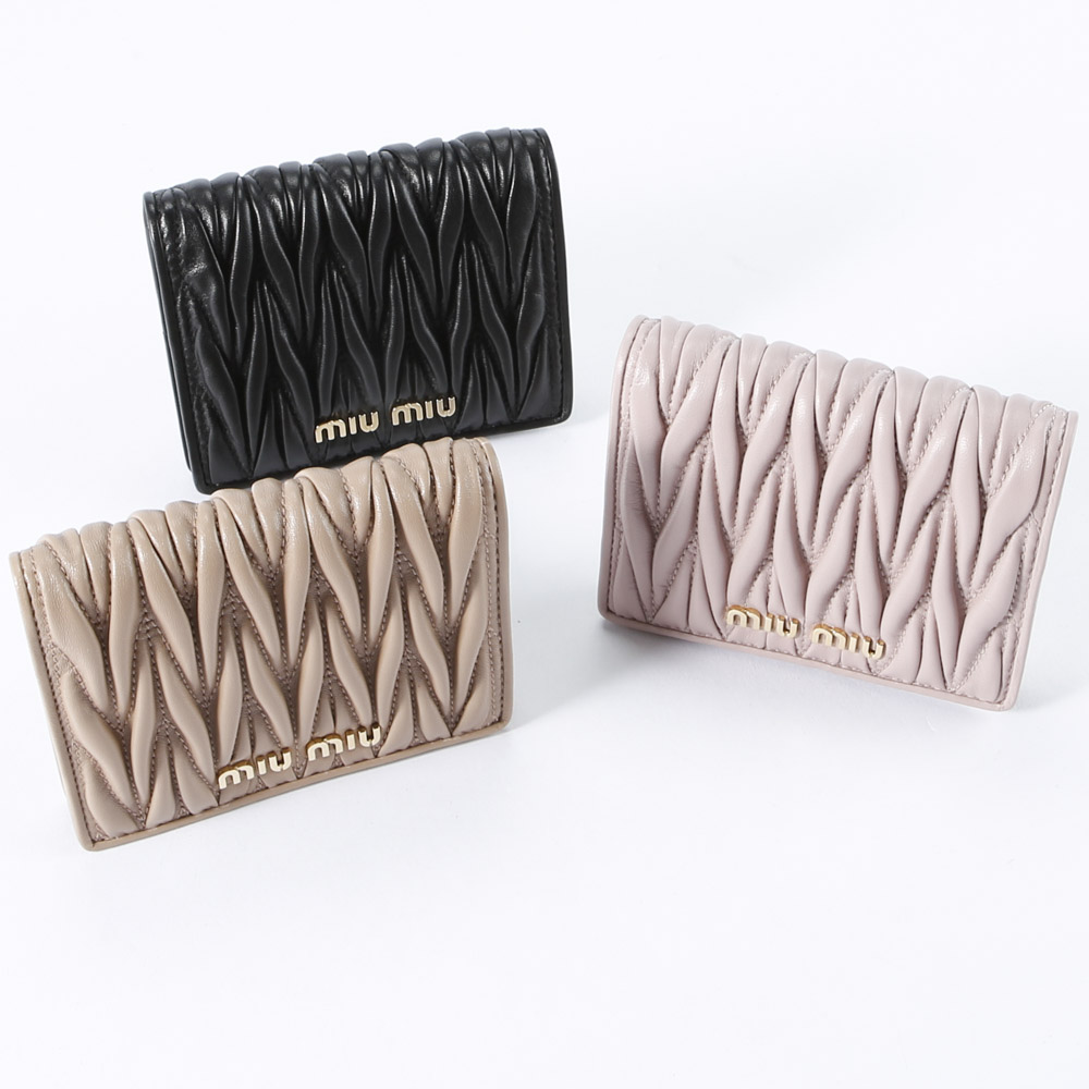 ミュウミュウ miumiu 折り財布 MATELASSE 5MV204-N88【FITHOUSE ONLINE SHOP】