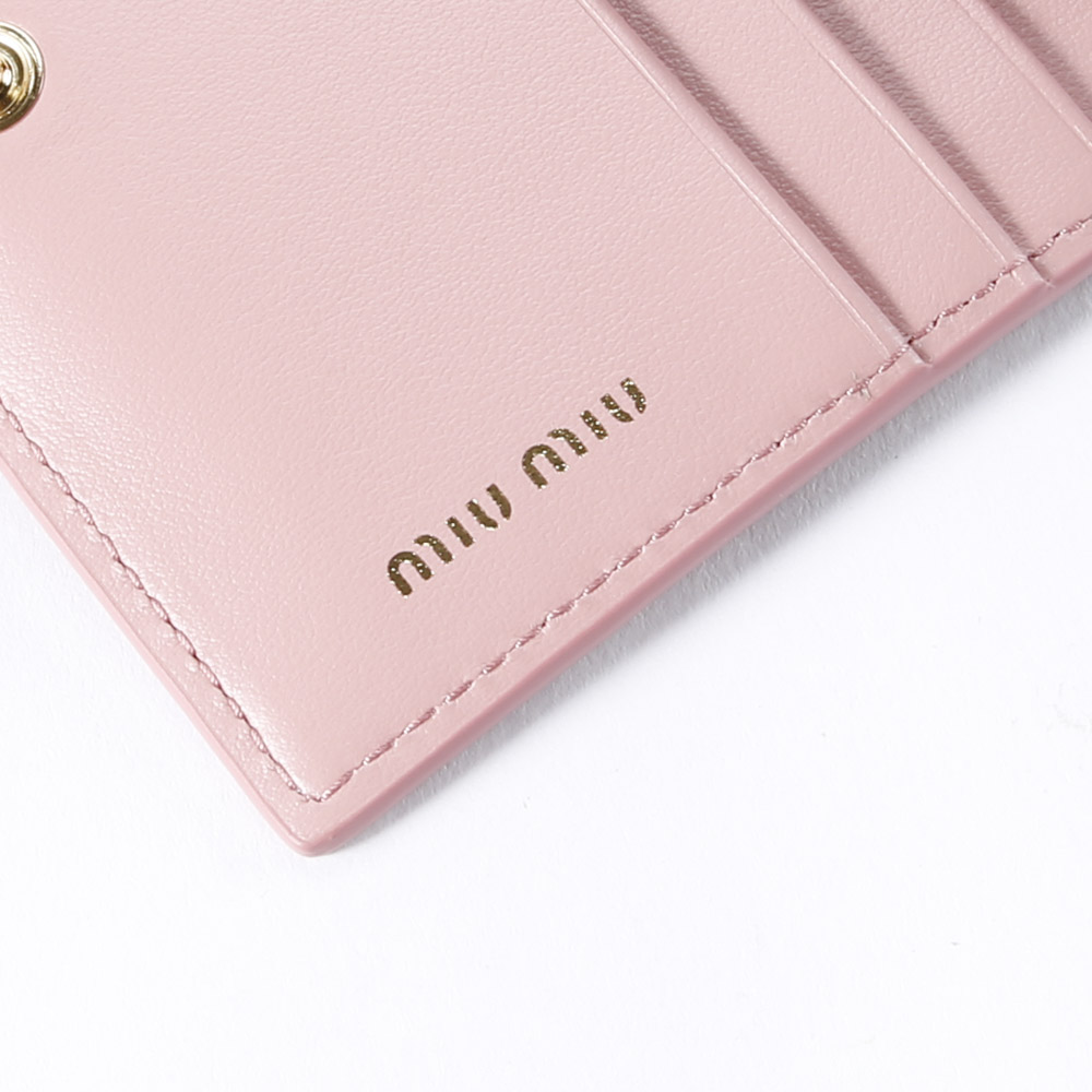 ミュウミュウ miumiu 折財布 ST.COCCO型押 折財布小銭入付/ROSA 5MV204-2B8G【FITHOUSE ONLINE SHOP】