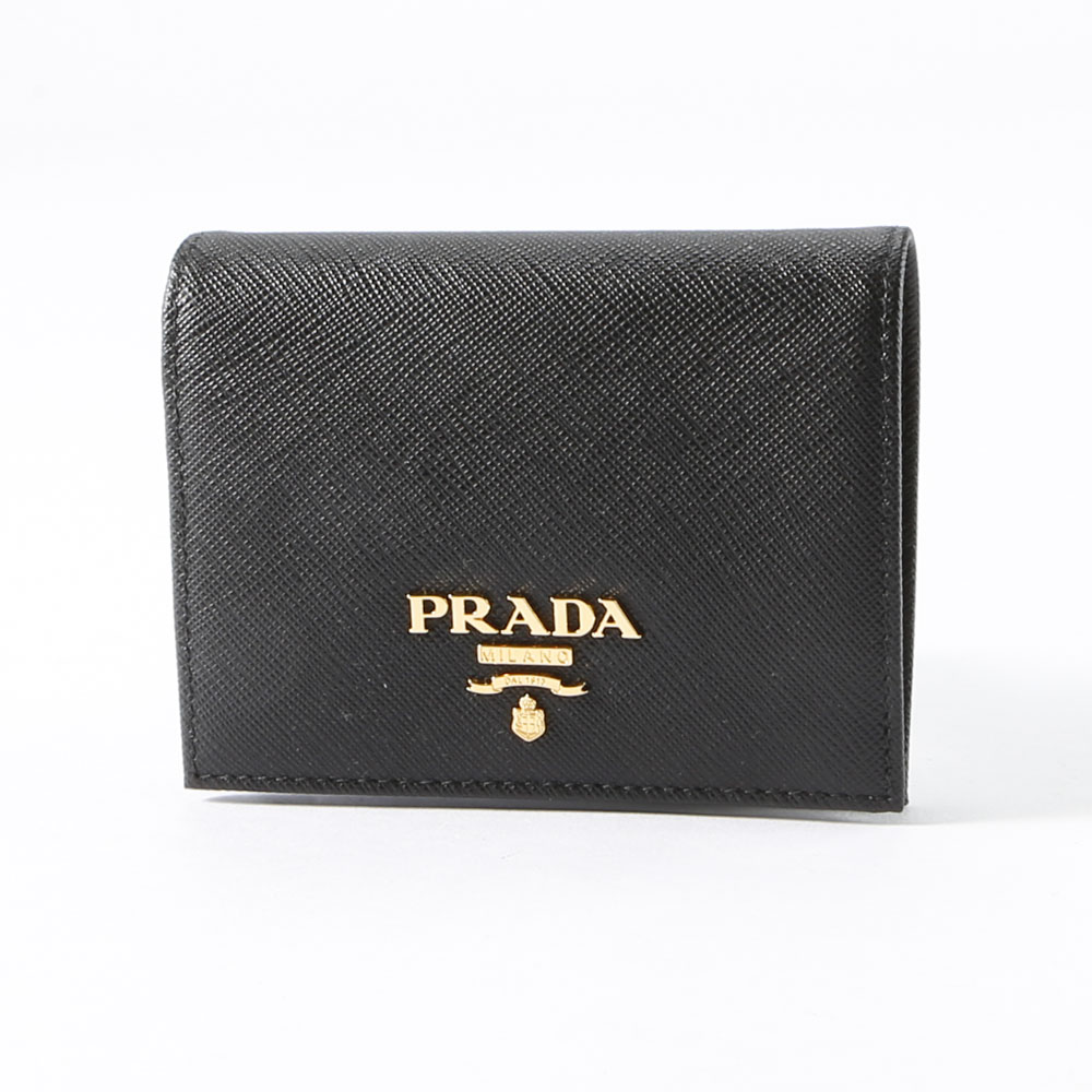 プラダ PRADA 折財布 SAF.METAL 小銭入付/NERO 1MV204-QWA【FITHOUSE ONLINE SHOP】